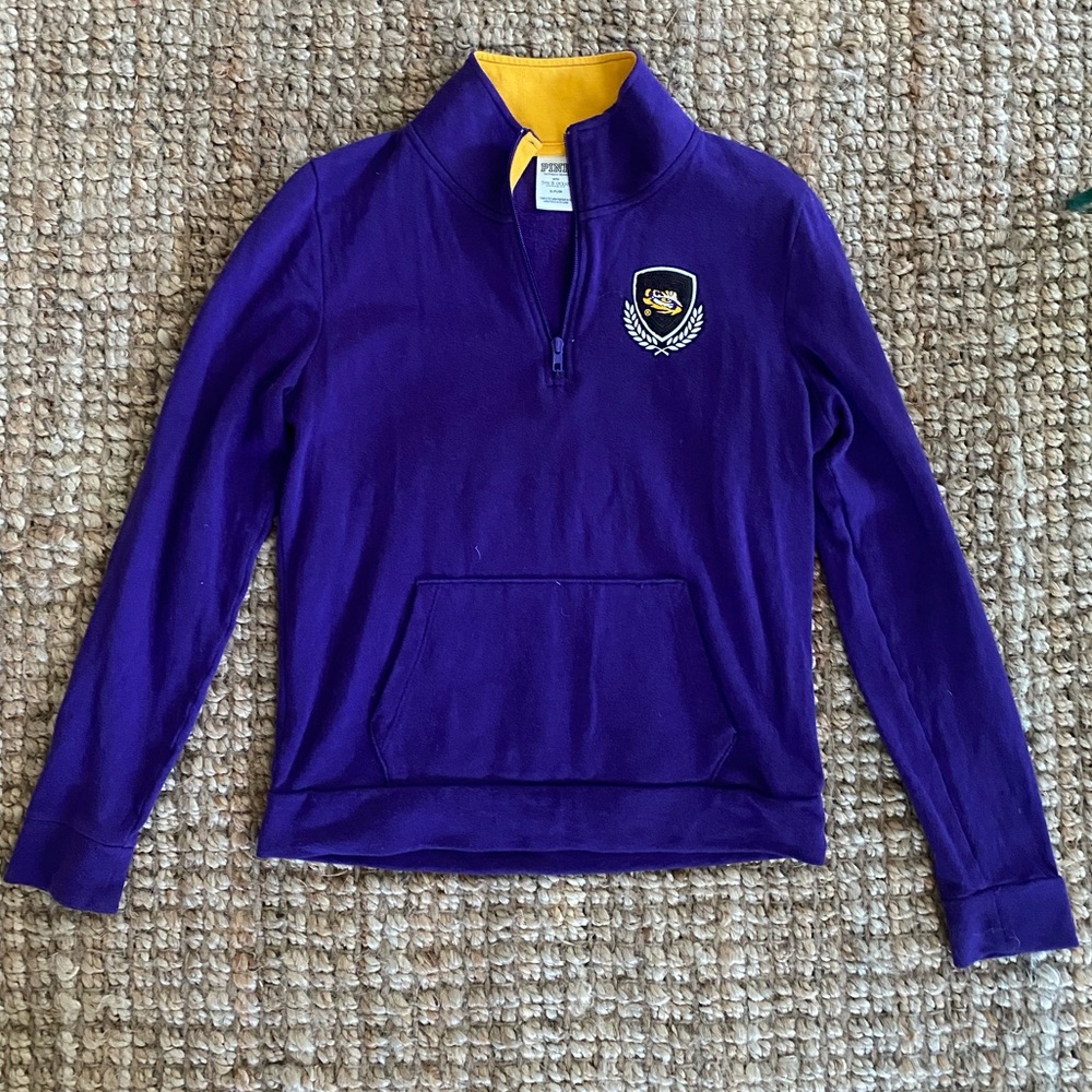 LSU PINK Quarter Zip